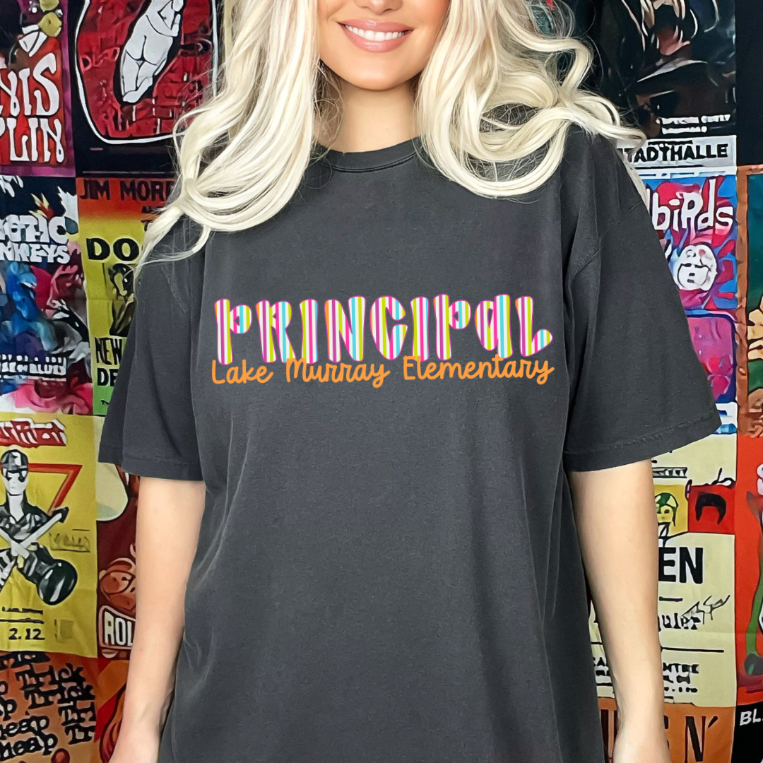 PERSONALIZED Striped Back To School Comfort Color Tee