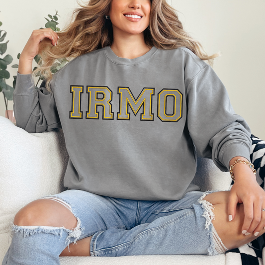 Double Varsity Block PERSONALIZED Comfort Colors Crewneck Pullover