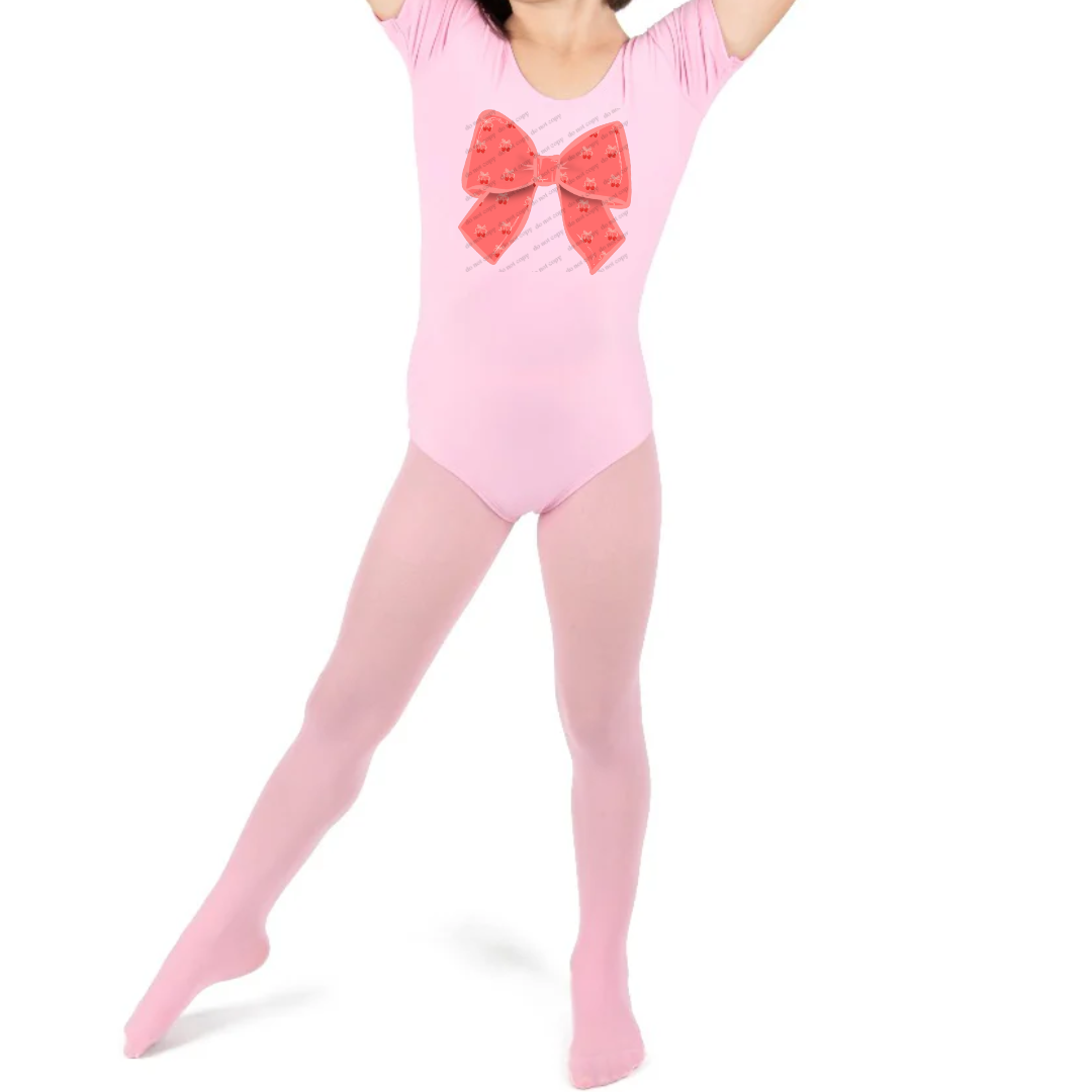 Cherries Coquette Bow Leotard