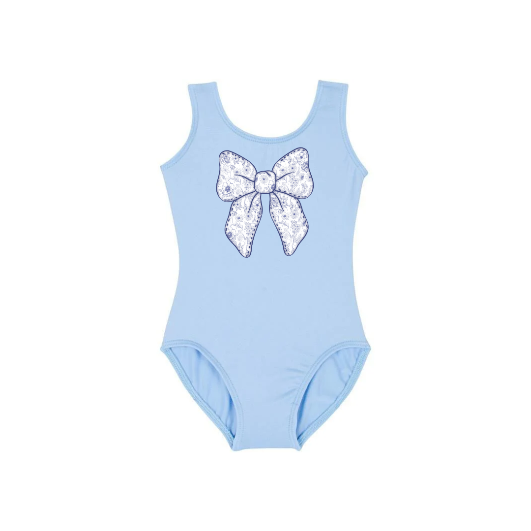 Grandmillennial Coquette Bow Leotard