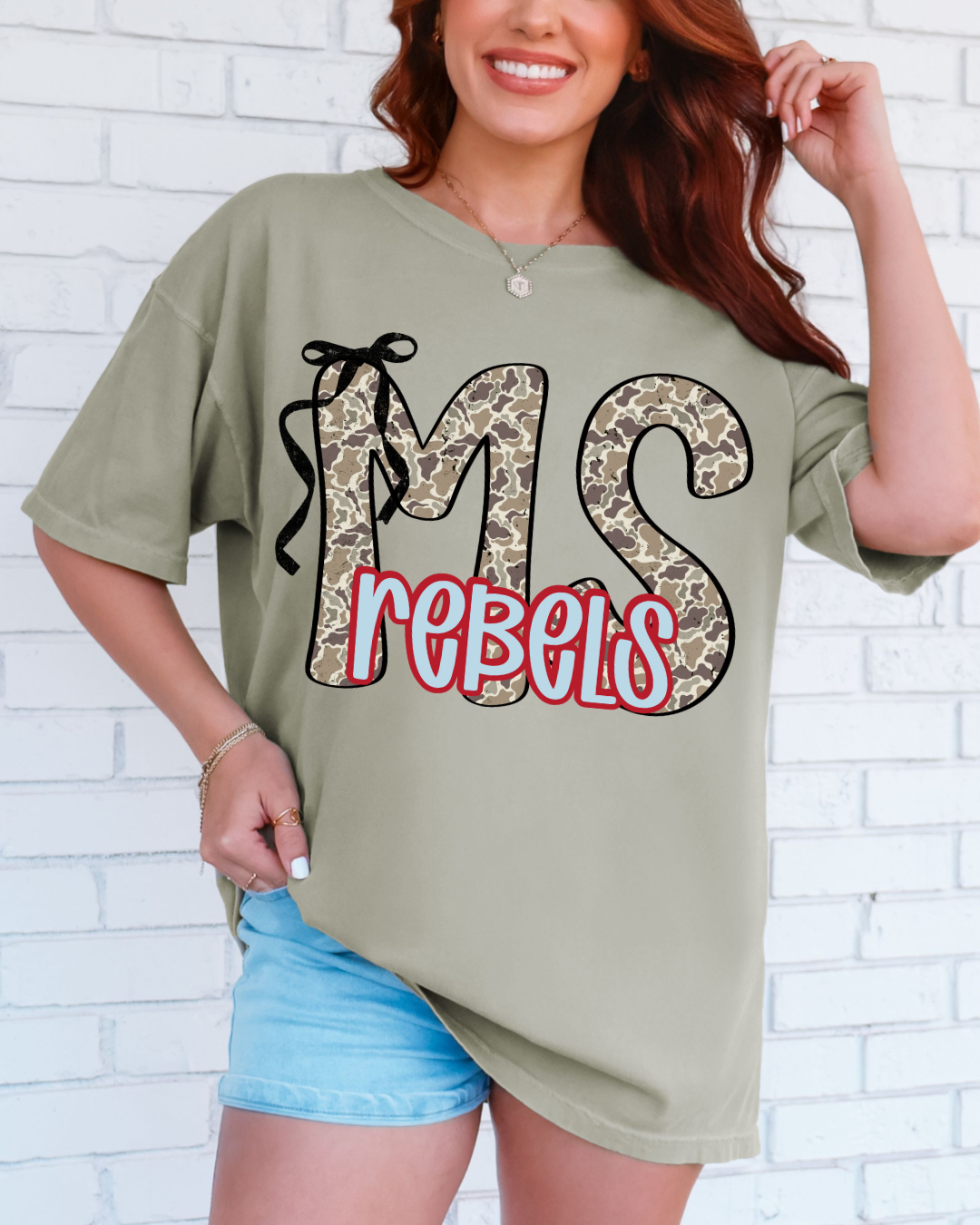 MS Rebels Coquette Camo Graphic Tee