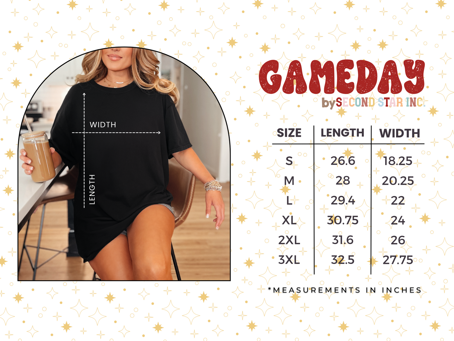 Penn State Gold Star Vibrant Letters Comfort Color Tee