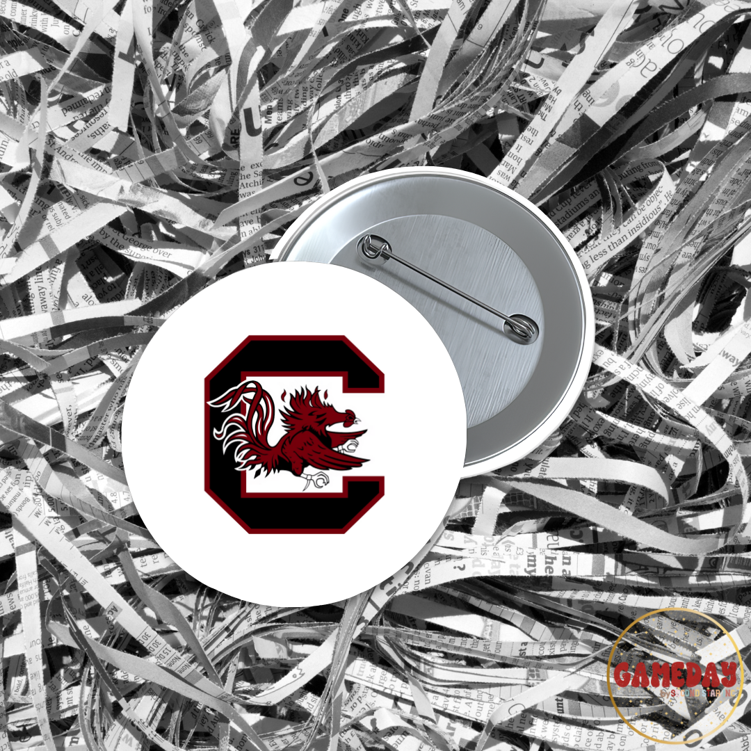 Gamecocks Block C Pinback Button