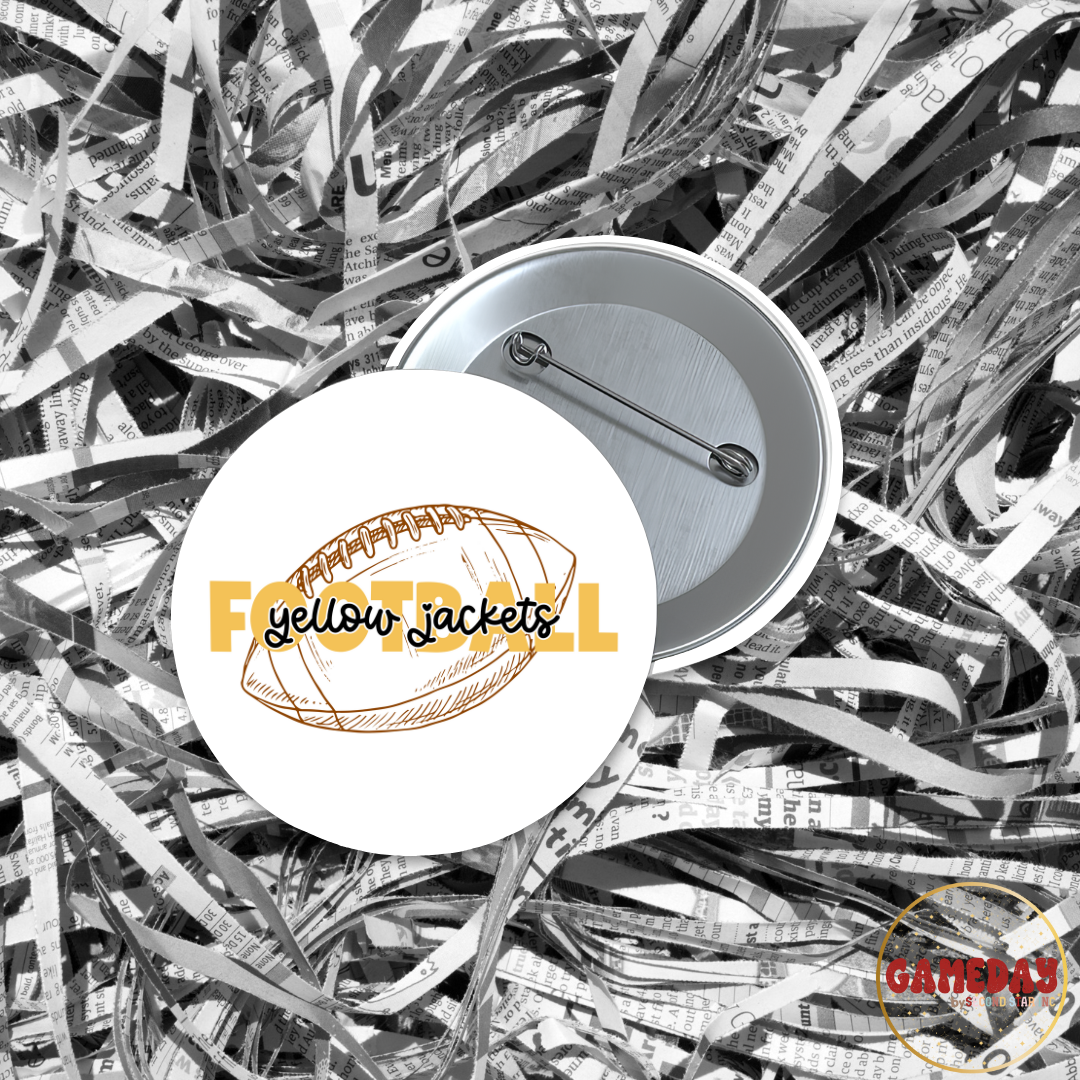 Football Yellow Jackets Gameday Button