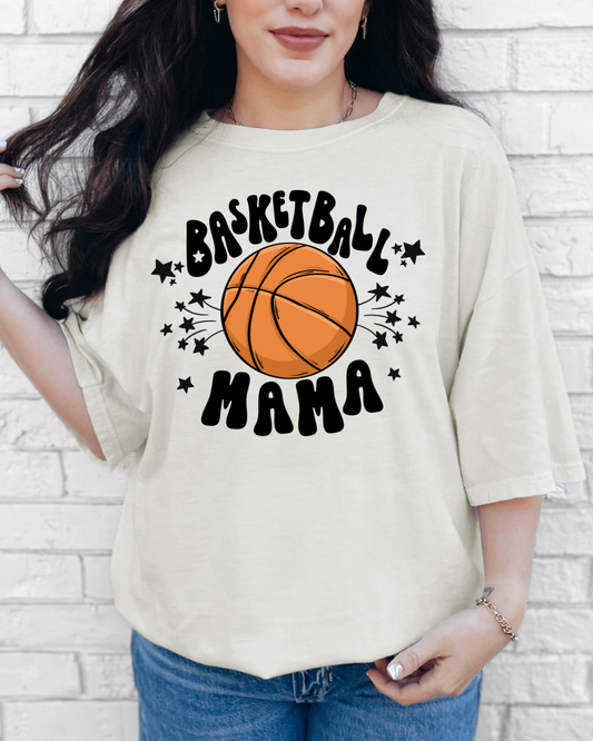 Starry Basketball Mama Comfort Colors Crewneck Tee