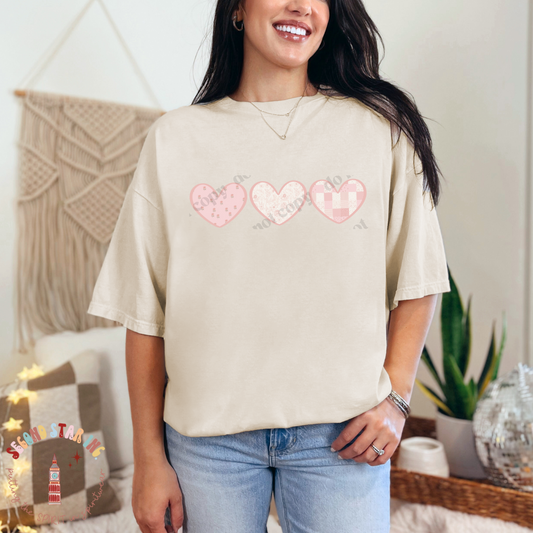 Patchwork Hearts Tee
