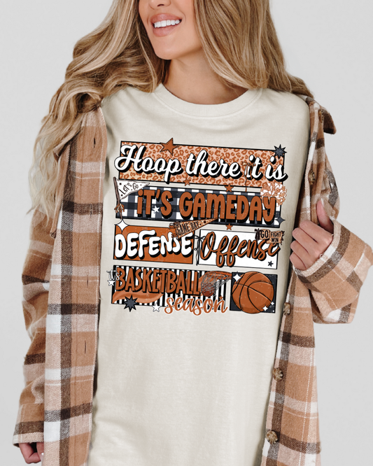 Hoop There It Is Gameday Comfort Colors Crewneck Tee