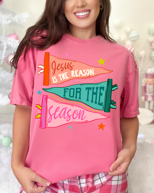 Jesus Is The Reason For The Season Pendant Graphic Tee