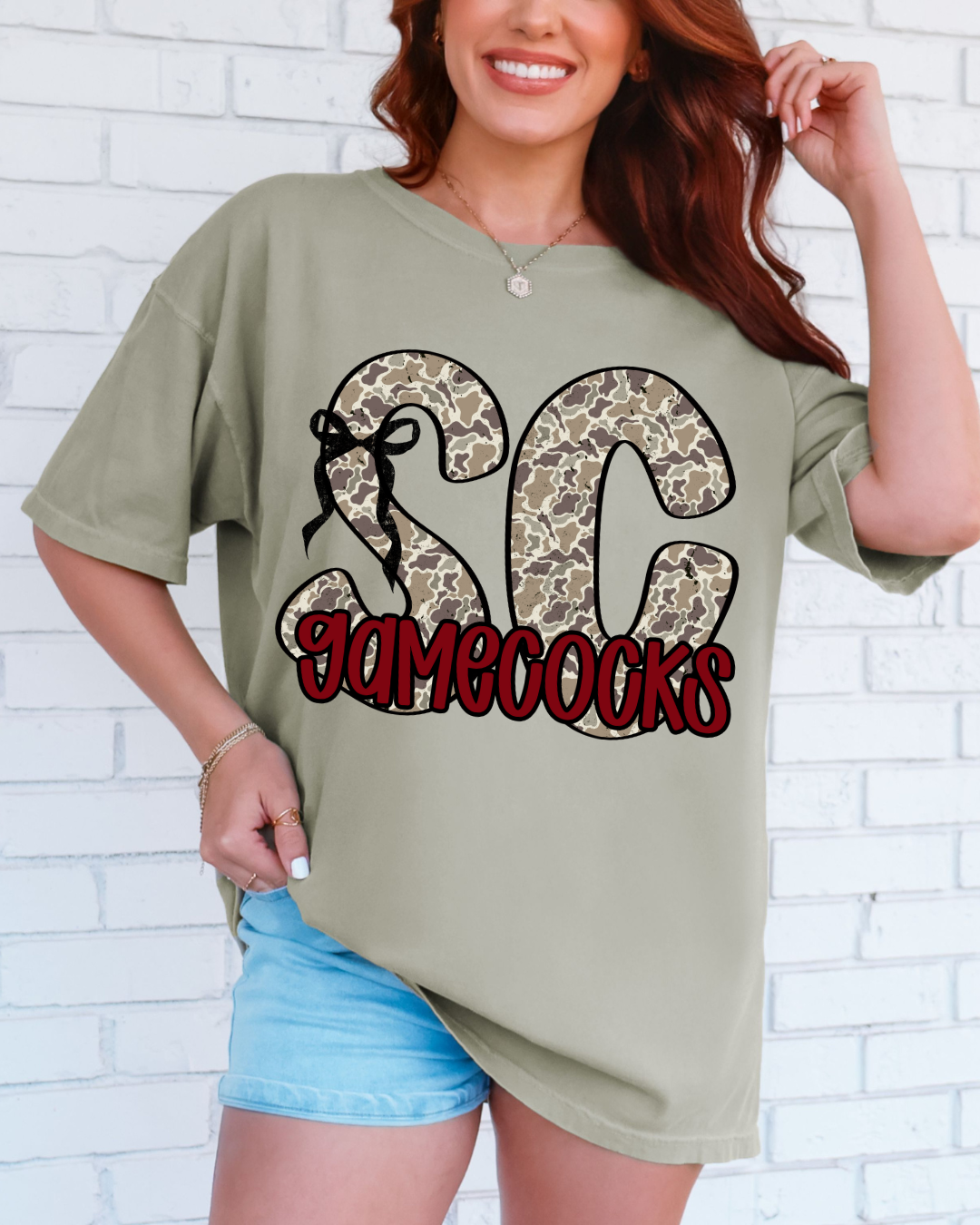 SC Gamecocks Coquette Camo Graphic Tee
