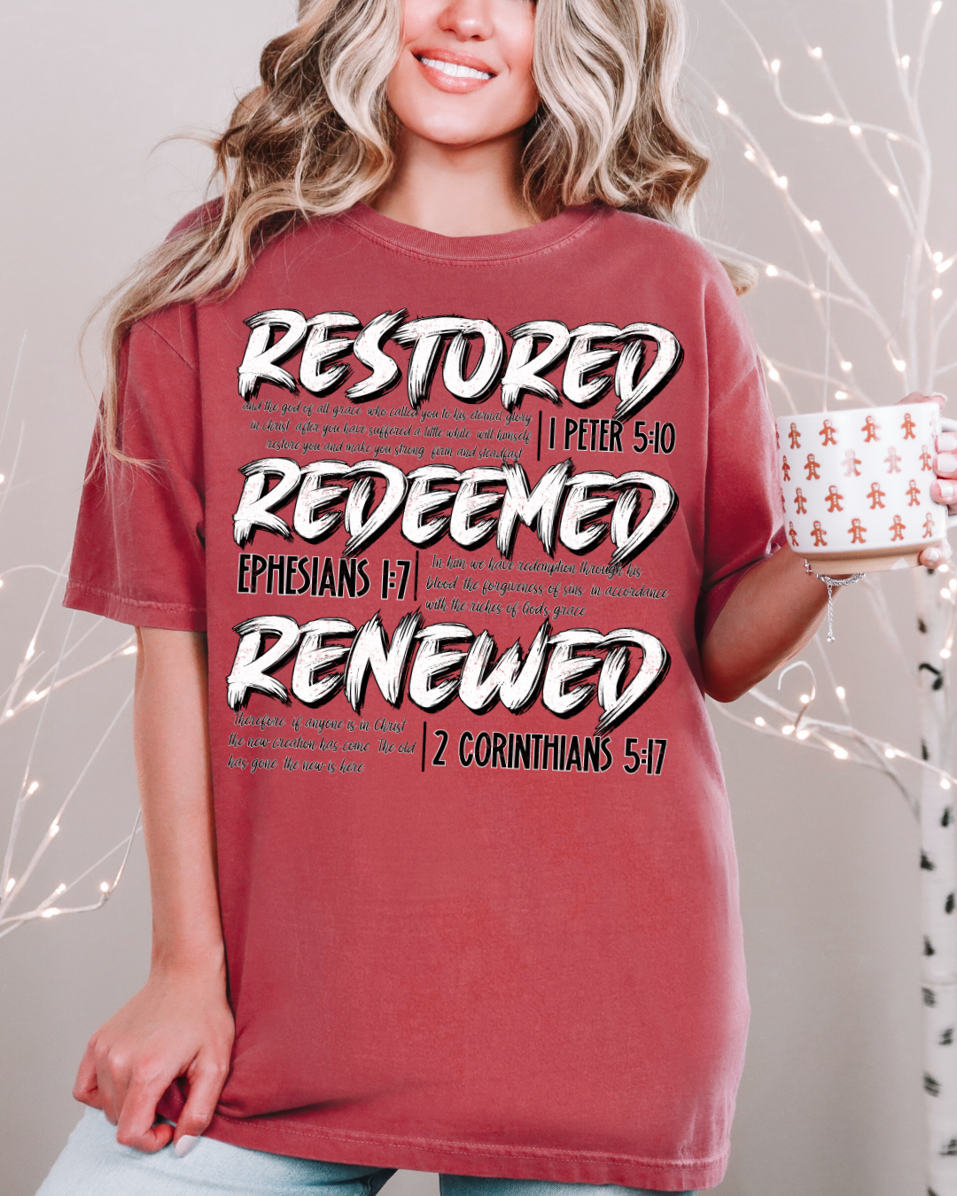 Restored Redeemed Renewed Graphic Tee