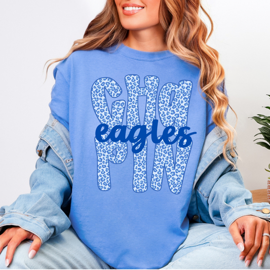 Chapin Eagles Cheetah Comfort Color Tee