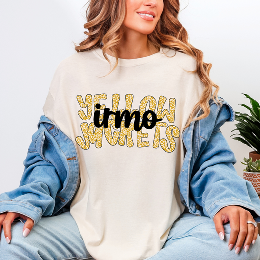 Irmo Yellow Jackets Cheetah Comfort Color Tee