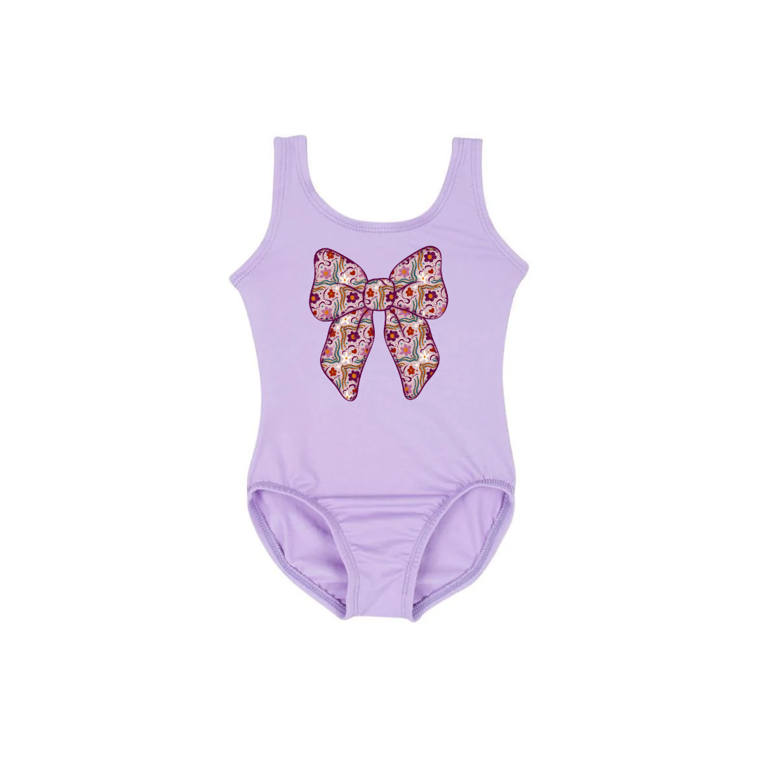 Whimsy Floral Coquette Bow Leotard