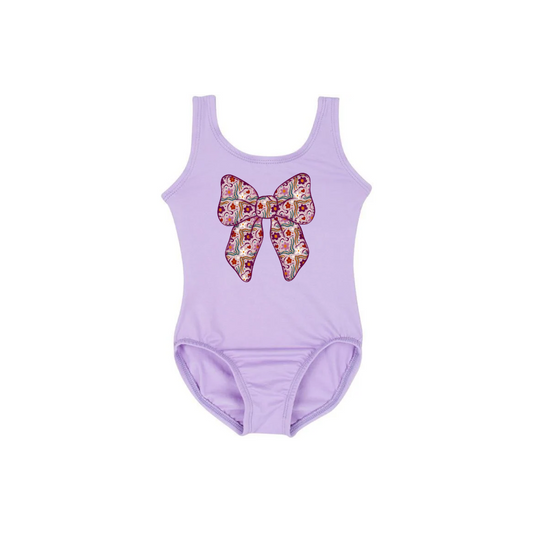 Whimsy Floral Coquette Bow Leotard