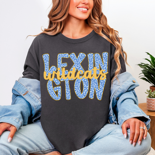 Lexington Wildcats Cheetah Comfort Color Tee