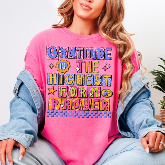 Gratitude Is The Highest Form Of Prayer Tee
