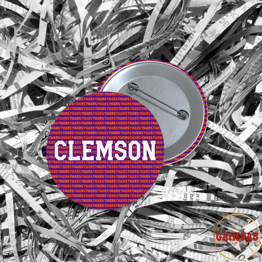 Clemson Tiger Athletic Strip Button