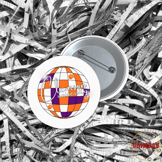 Clemson University Disco Button