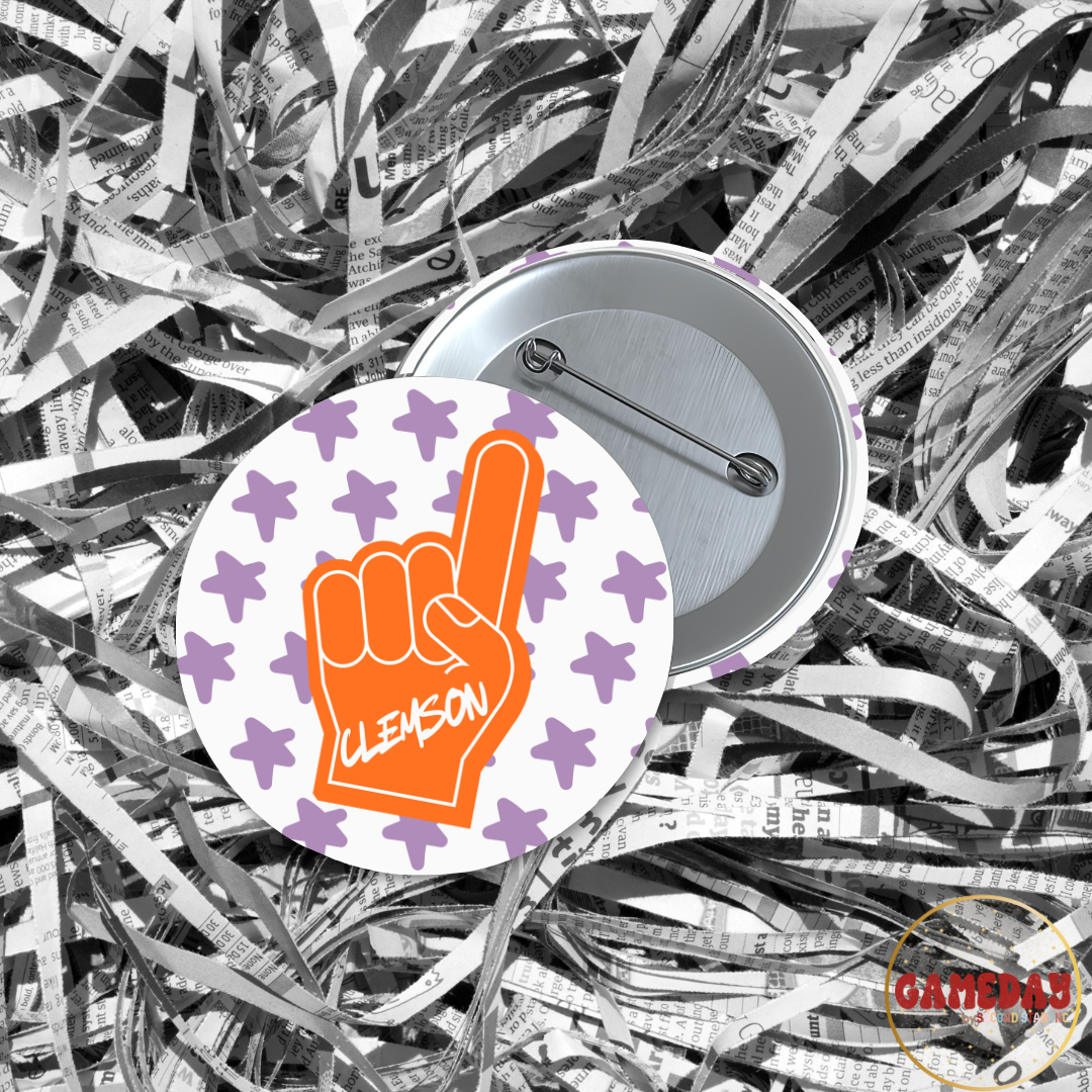 Clemson Foam Finger Button