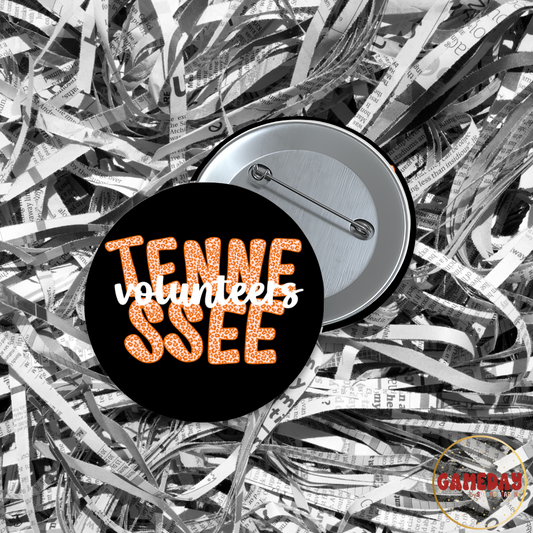 Tennessee Volunteers Cheetah Letter Gameday Button