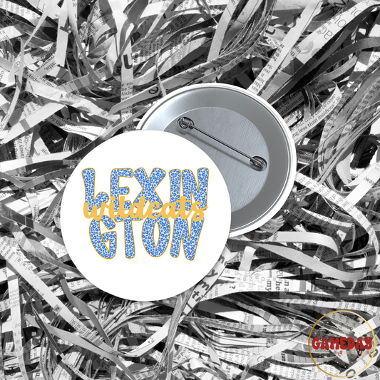 Lexington Wildcats Cheetah Pinback Button