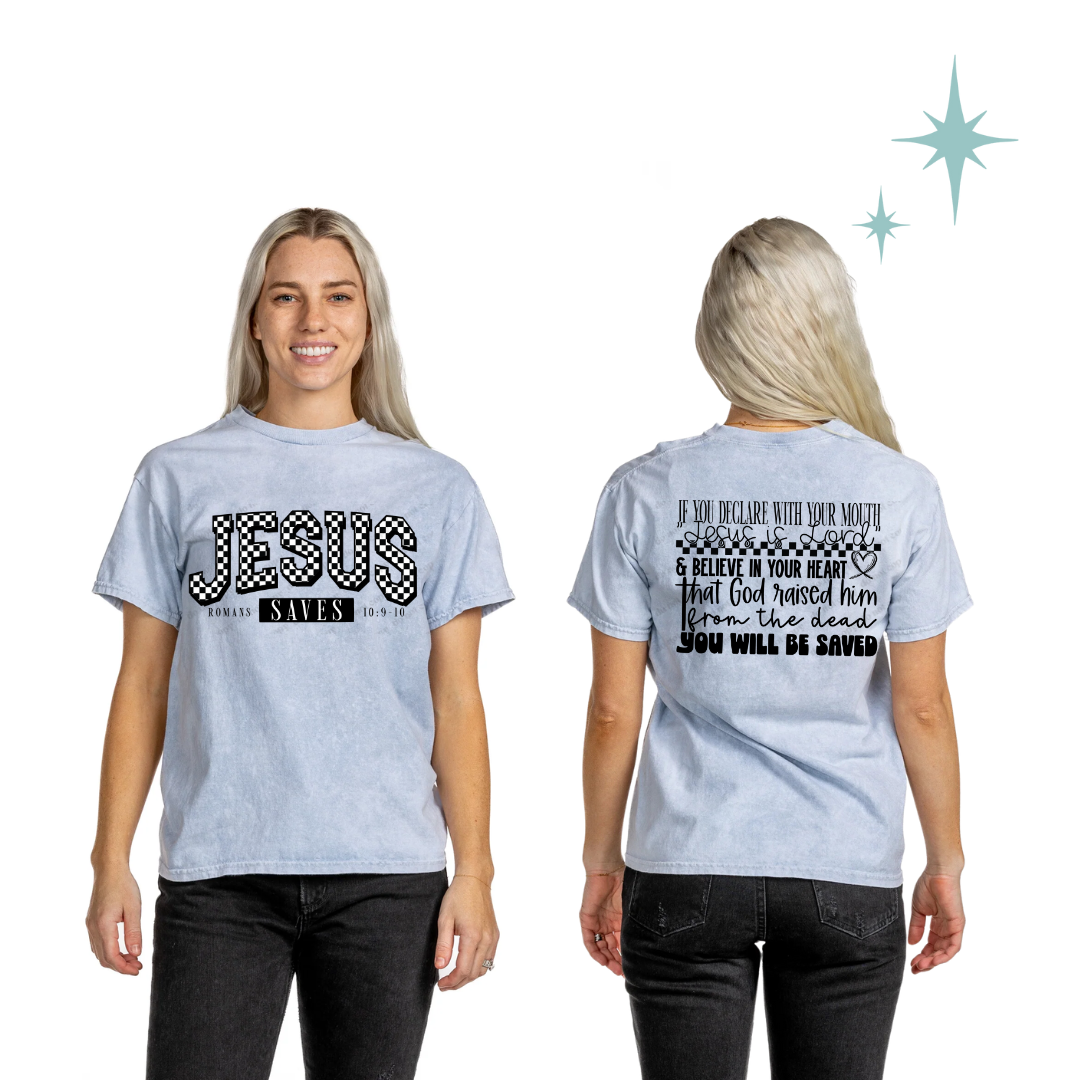 Jesus Saves Mineral Wash Tee