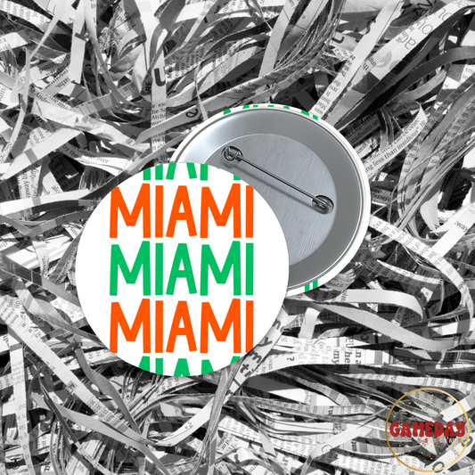 Miami Hurricanes Town Gameday Button