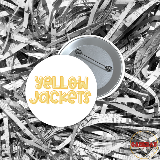 Yellow Jackets Two Toned Gameday Button