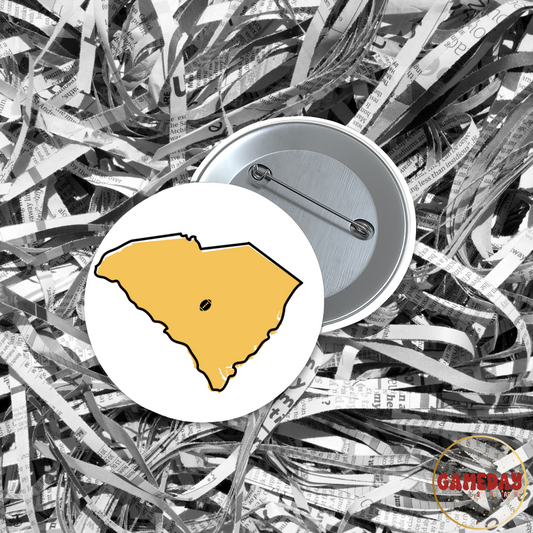 Yellow South Carolina Football Pin Gameday Button