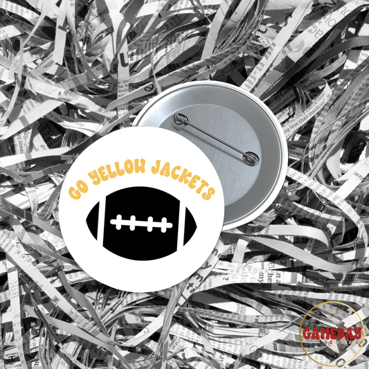 Go Yellow Jackets Football Gameday Button