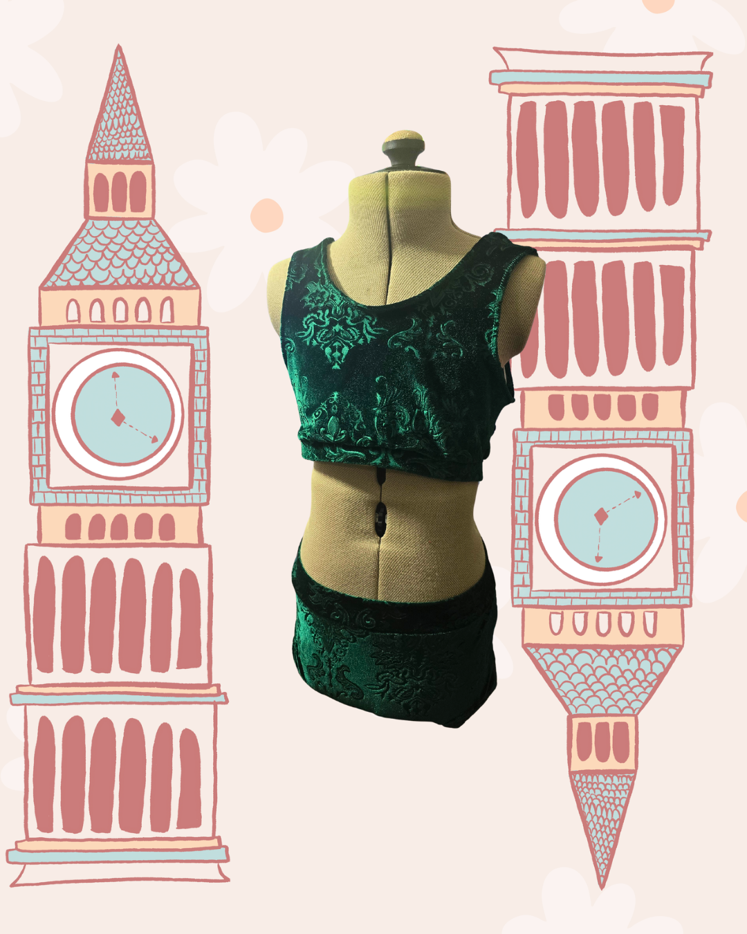 Solid Christmas Charleston Set #8 Size 8 Exclusively at Well Heeled Dancewear